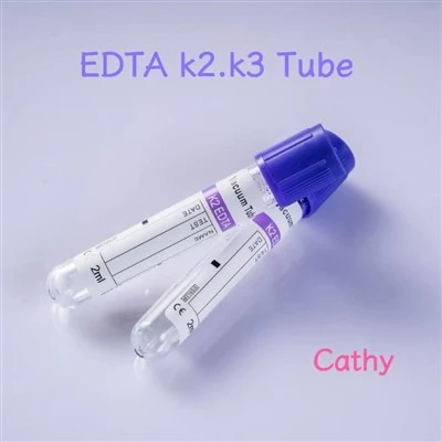 EDTA K2 K3 أنبوب جمع الدم غطاء أرجواني